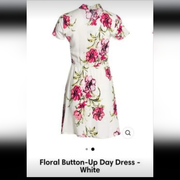 🎊Host Pick🎊 White button up floral dress - Picture 2 of 5